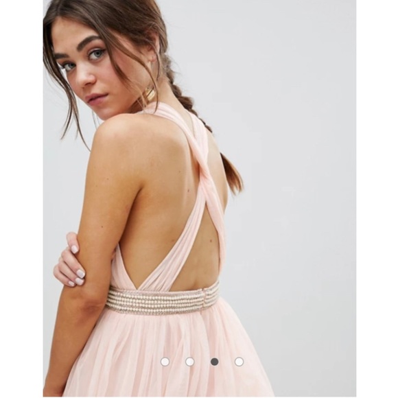 ASOS DESIGN tulle maxi dress, embellished waist. - Picture 2 of 4